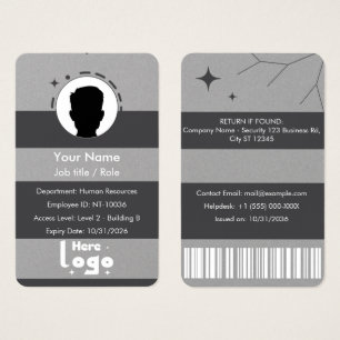 Personalize corporate employee ID card