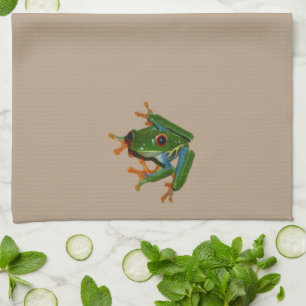 Personalize Costa Rica Red Eyed Frog Kitchen Towel