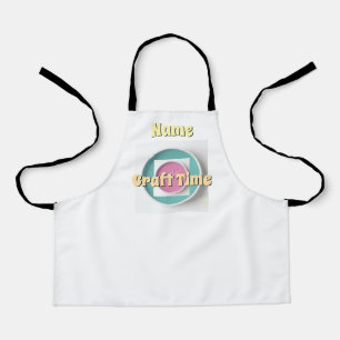 Personalize Craft Time White   Apron