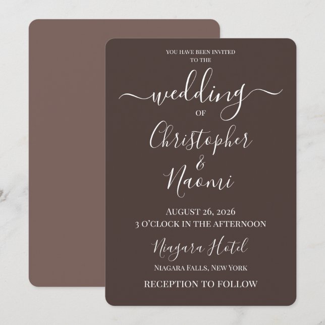 PERSONALIZE - Create Your Own Customized Wedding Invitation (Front/Back)