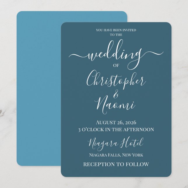 PERSONALIZE - Create Your Own Customized Wedding Invitation (Front/Back)