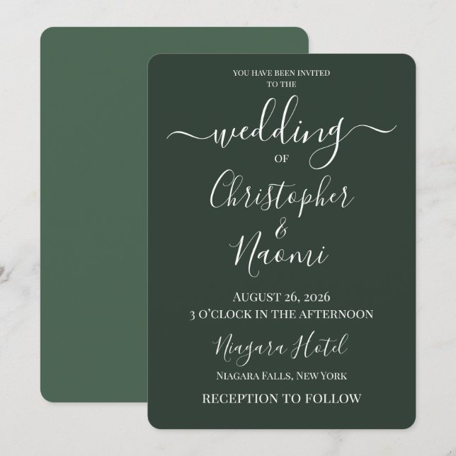 PERSONALIZE - Create Your Own Customized Wedding Invitation (Front/Back)