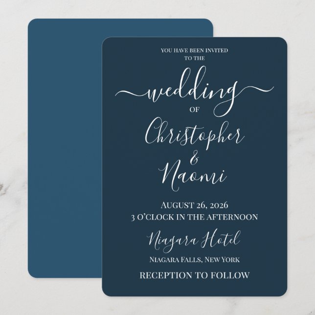 PERSONALIZE - Create Your Own Customized Wedding Invitation (Front/Back)
