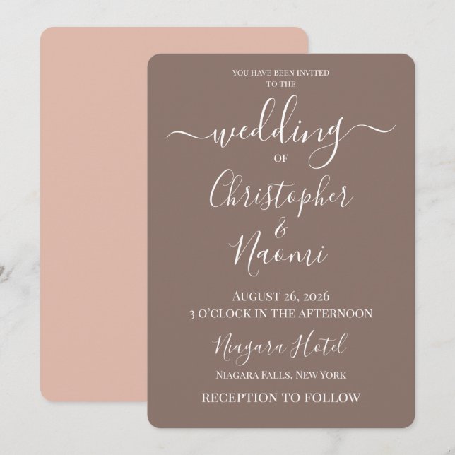 PERSONALIZE - Create Your Own Customized Wedding Invitation (Front/Back)