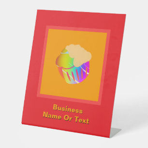 Personalize Cupcake Pedestal Sign