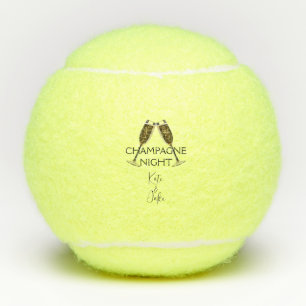 Personalize Custom Champagne Night Tennis Balls