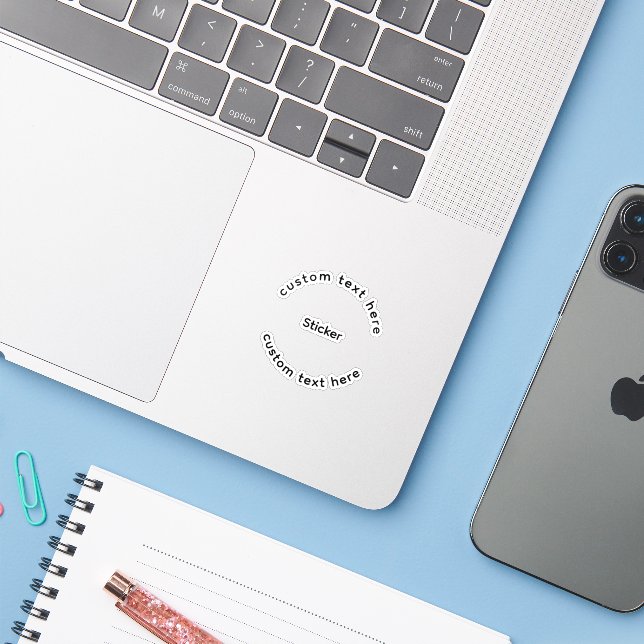Personalize Custom-Cut Vinyl Sticker (Laptop w/ iPhone)