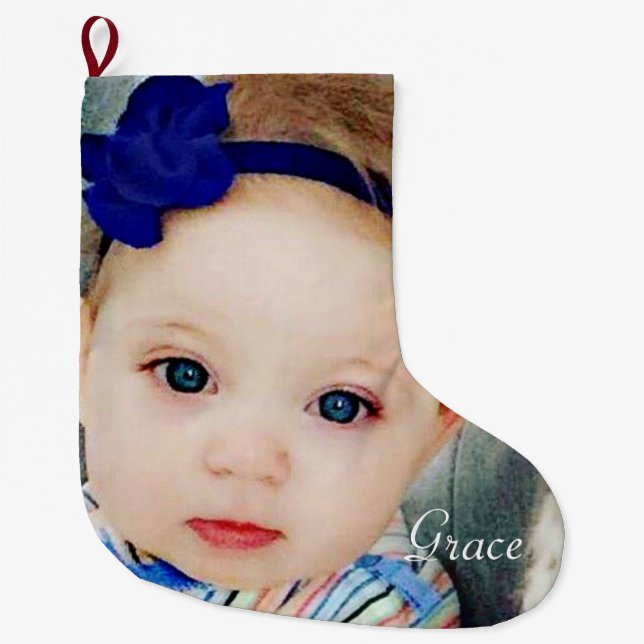 Personalize Custom Designed Large Christmas Stocking (Front)
