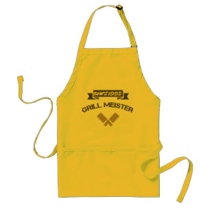 Personalize Custom DOB DAD Date Grill Meister Adul Standard Apron