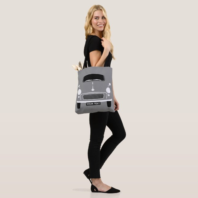 Personalize Custom Gray Morris Minor Pop Art Tote Bag (On Model)