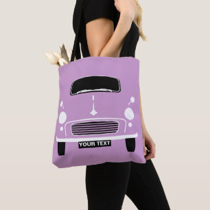 Personalize Custom Lilac Morris Minor Pop Art Tote Bag