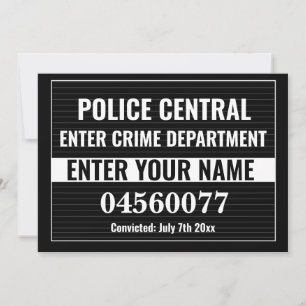 Personalize Custom Mugshot Sign Board Template