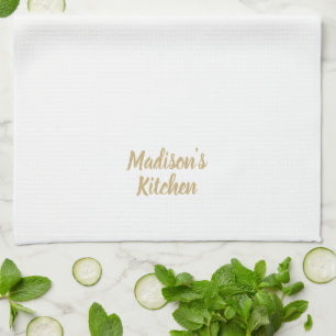 Personalize Custom Name family business bakery  Kitchen Towel