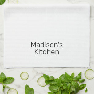 Personalize Custom Name family business store Kitchen Towel
