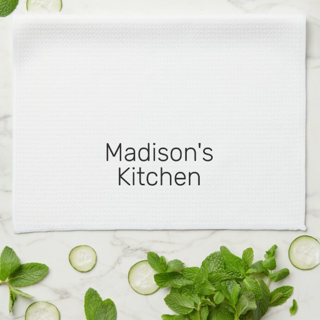 Personalize Custom Name family business store Kitchen Towel (Folded)