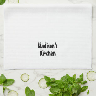 Personalize Custom Name family business store Kitchen Towel