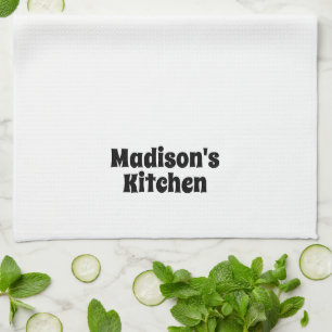 Personalize Custom Name family business store Kitchen Towel