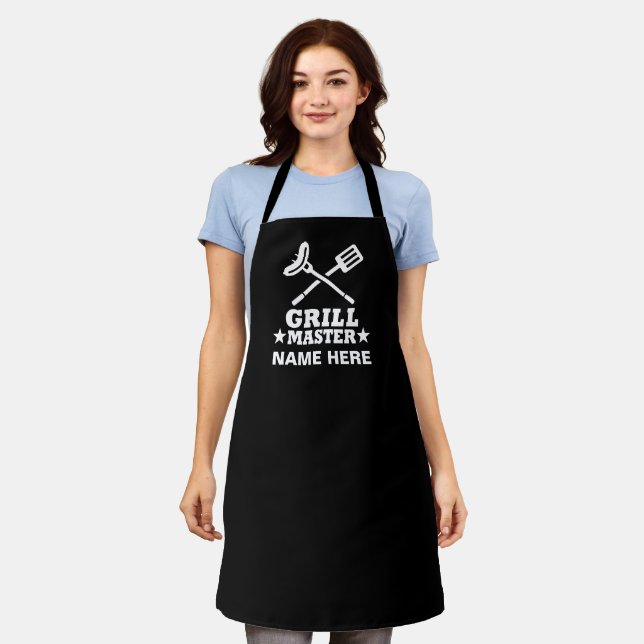 Personalize Custom Text Apron (Worn)