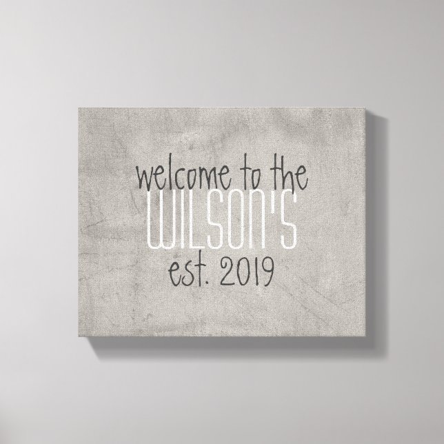 personalize custom wall art welcome add your name (Front)