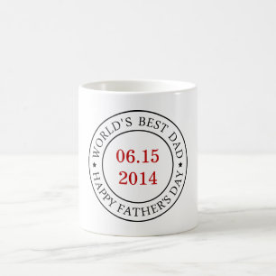 Personalize Customizable date - Happy Father's day Coffee Mug