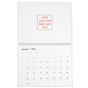 Personalize, Customize, Create Your Own, Template Calendar