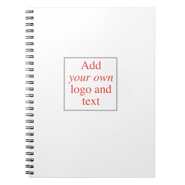 Personalize, Customize, Create Your Own, Template Notebook (Front)
