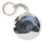 Personalize cute black Pug Puppy accessories name