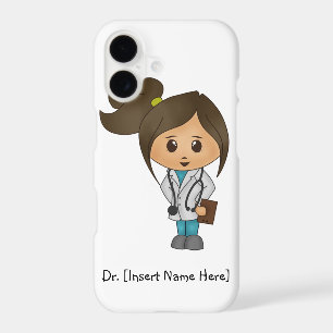 Personalize Cute Brunette Female Doctor iPhone 7