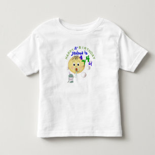 PERSONALIZE Cute Bubbles Happy Birthday for Boy Toddler T-shirt