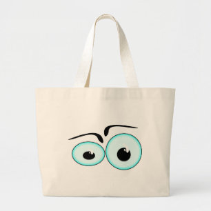 Personalize Cute Eyes Beach Sport Tote Bag