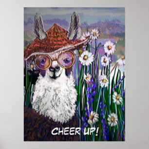 Personalize Cute, Fine and Funny Mama Llama Poster