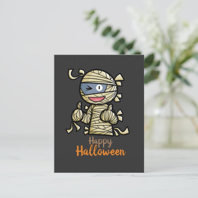 Personalize Cute Happy Mummy Postcard (Standing Front)