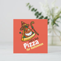 Personalize Cute Let's Eat Pizza Invitation