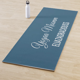 Personalize Cute Minimalist Yoga Mom Mat with Name
