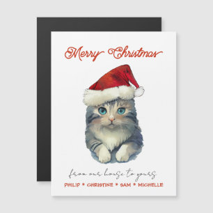 Personalize Cute Santa Cat