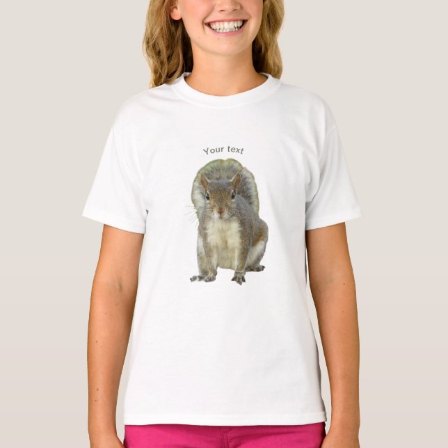 Personalize cute Squirrel face to face T-Shirt (Front)