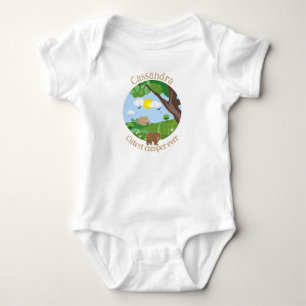 Personalize cutest camper ever, add your name baby bodysuit