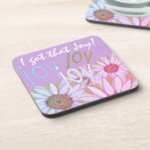 Personalize Daisy: Floral Joy, Joy, Joy!    Coaster