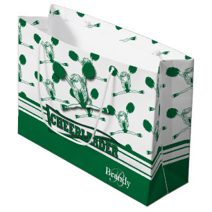 Personalize Dark Green 📣 Cheerleader Large Gift Bag