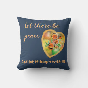 Personalize design and text quote throw pillow