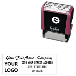 Personalize Design Your Own Address Stamp Template