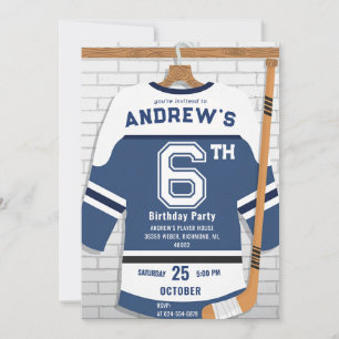 Personalize Digital Hockey Birthday Party Invitation