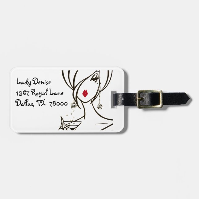Personalize “DIVA” Luggage Tags (Front Horizontal)