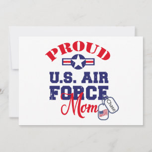 Personalize Dog Tag U.S. Air Force Mom Holiday Card