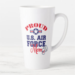 Personalize Dog Tag U.S. Air Force Mom Latte Mug