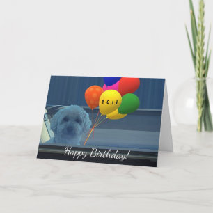 Personalize Doggie standard Happy Birthday  Card