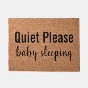 Personalize Door Mat Quiet Please Baby Sleeping