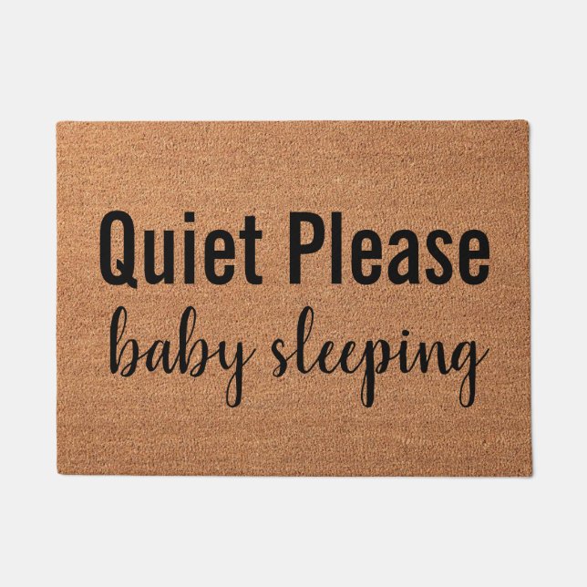 Personalize Door Mat Quiet Please Baby Sleeping (Front)