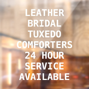 Personalize Dry Cleaners Services Front Window Cling