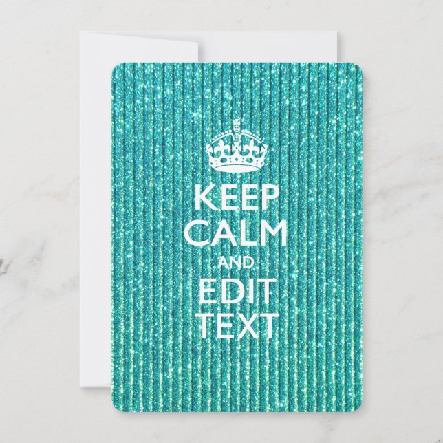 Personalize Easily KEEP CALM AND Edit Text (Front)